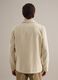 White regular fit linen-cotton blend jacket_2