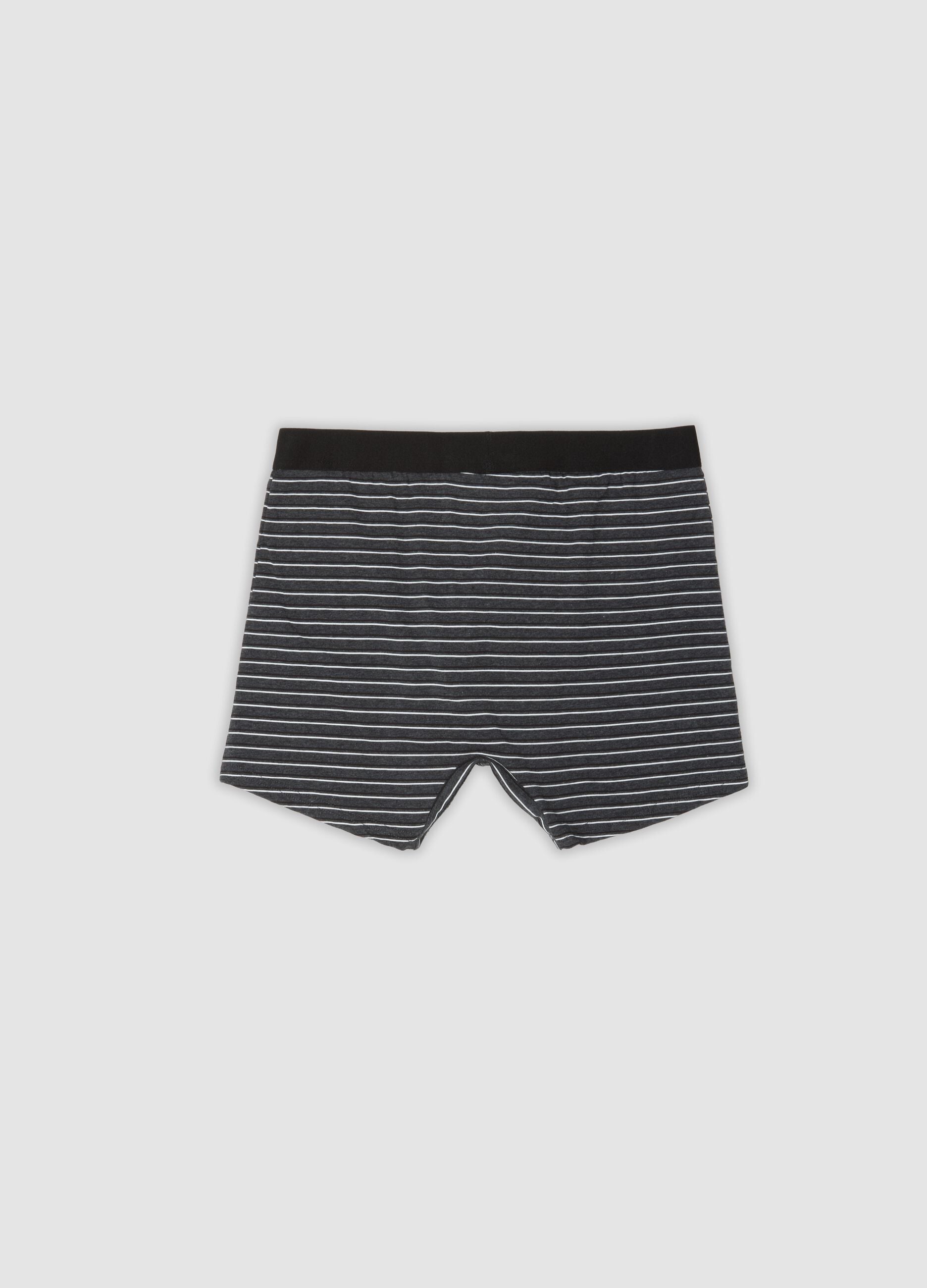 3-pack of grey midi boxer briefs in stretch organic cotton