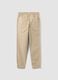 Boys' beige pure cotton jogger trousers regular fit_1