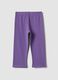 Purple slim fit cotton leggings for girls_1