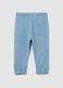 Children's blue pure cotton short jogger trousers with regular fit_1