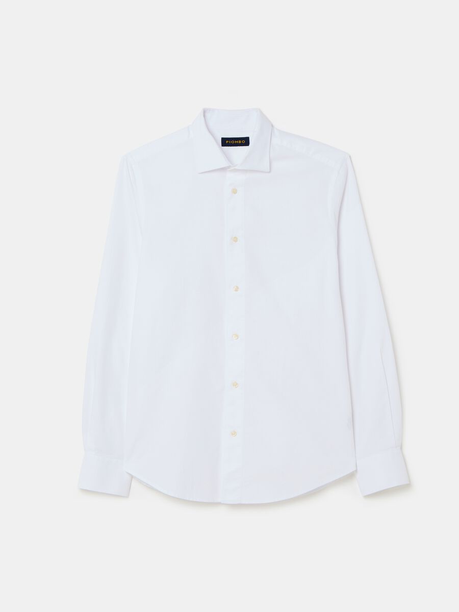 Solid colour Oxford cotton shirt_3