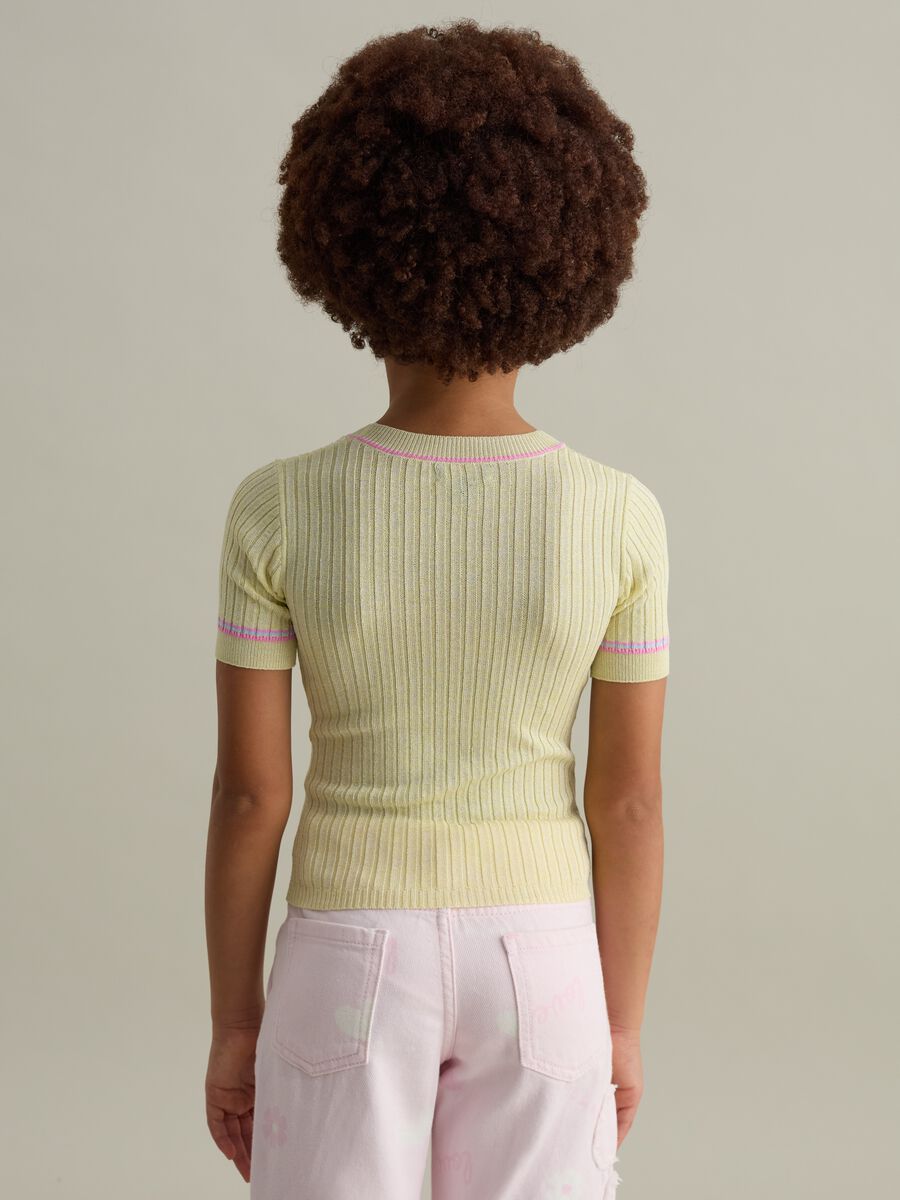 T-shirt in ribbed jersey with lurex_1