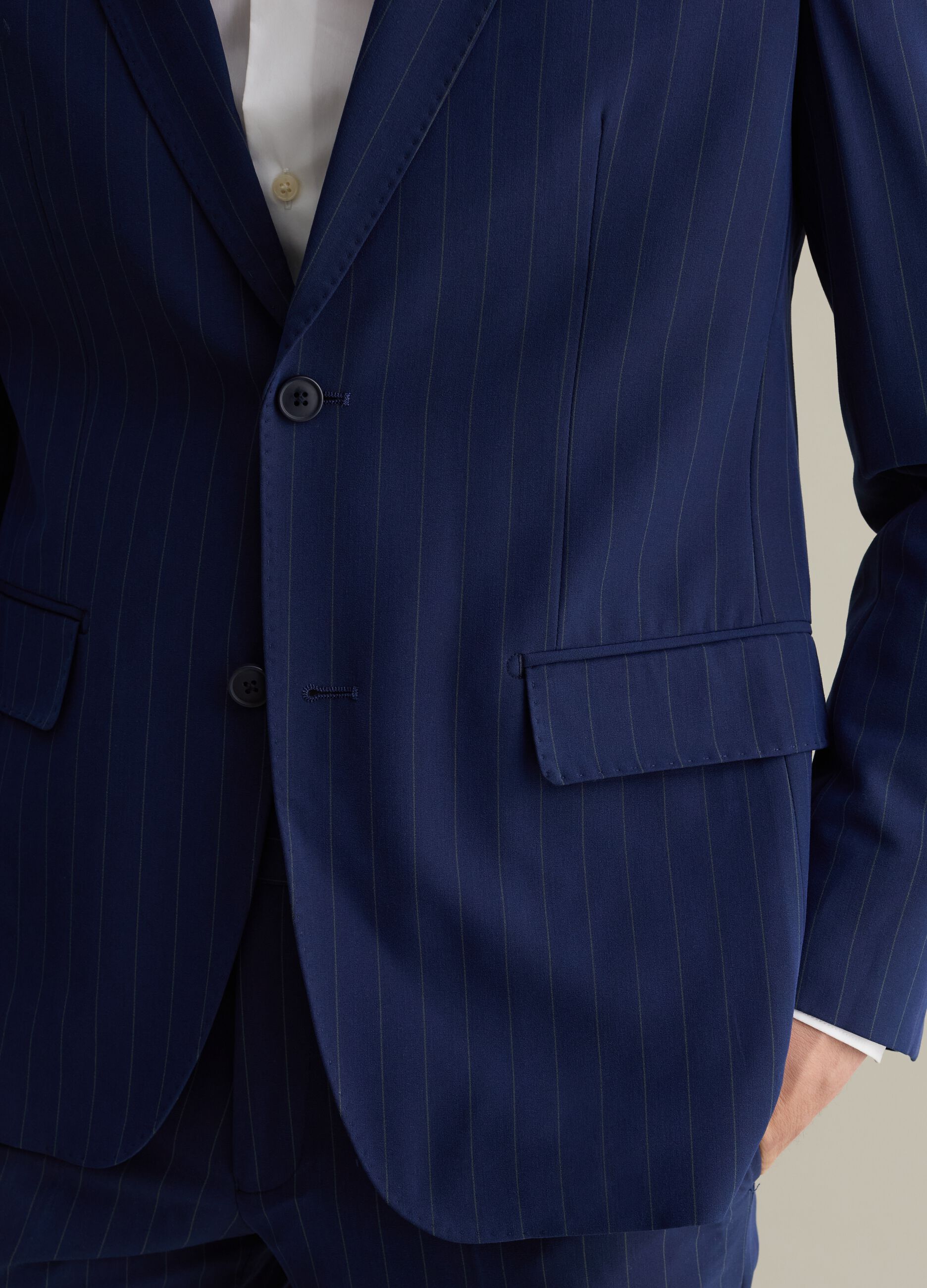 Blazer gessato monopetto easy fit