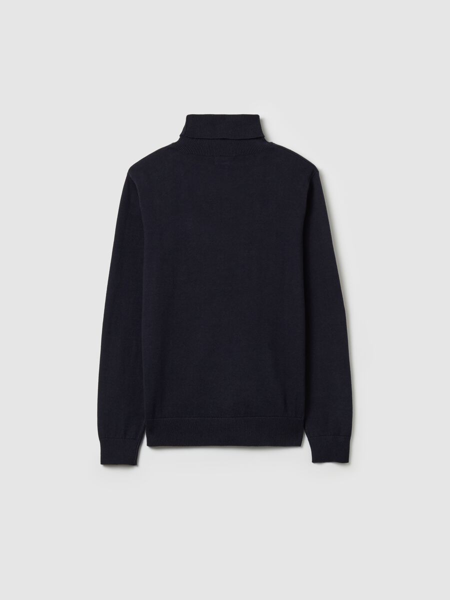 Solid colour cotton turtleneck jumper_4