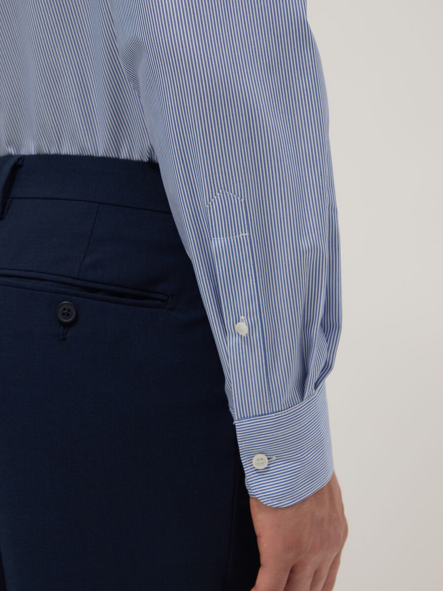 Multicolor striped lyocell blend shirt regular fit_3