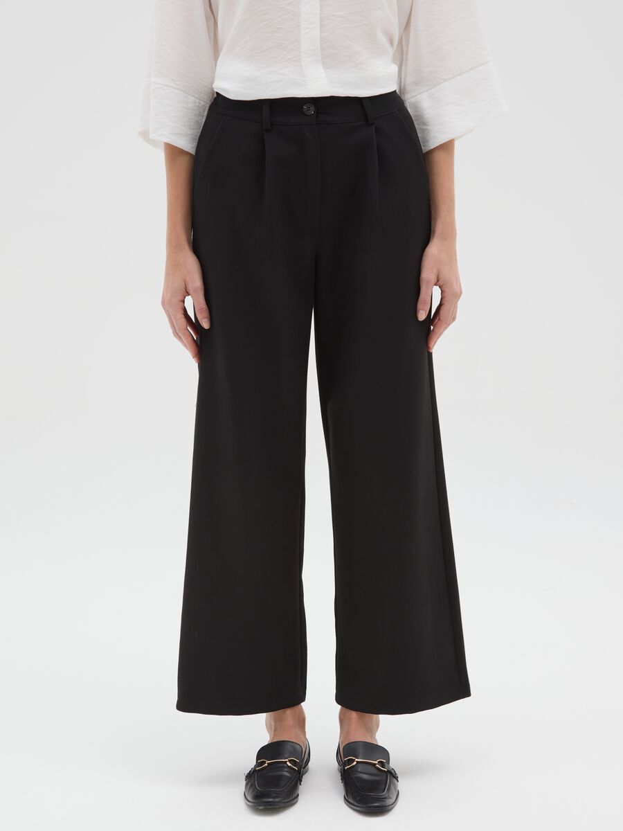 Pantaloni neri regular fit_1