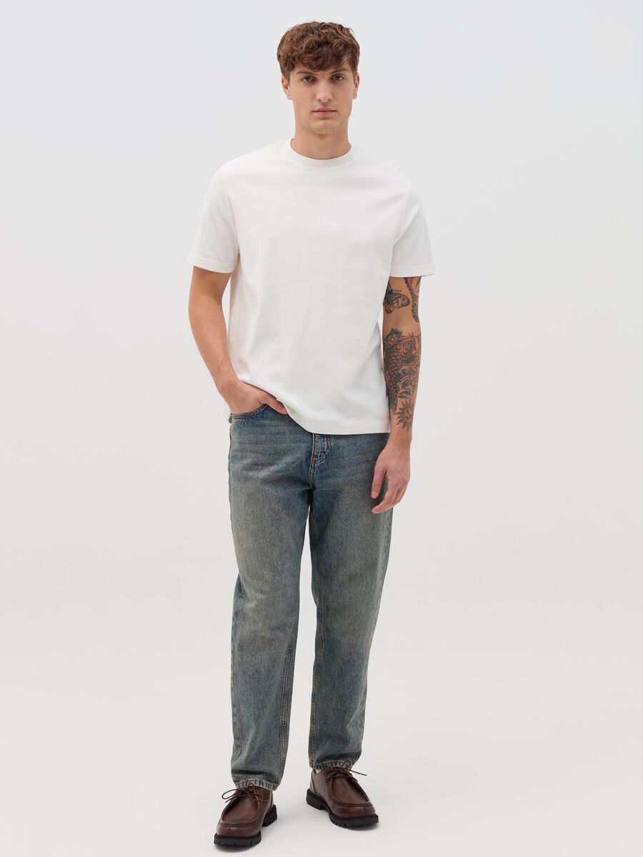 Balloon-fit acid-wash jeans_0