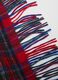 Multicoloured plaid pure wool scarf with fringes_3