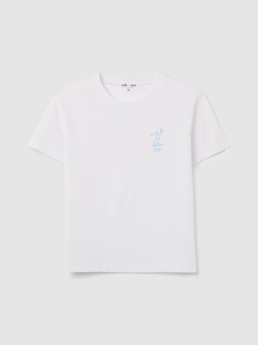White boxy-fit T-shirt in cotton_4