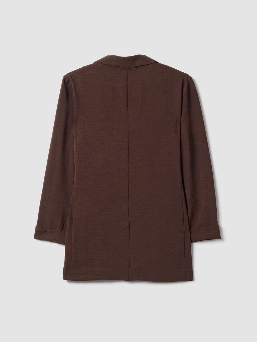 Blazer marrone regular fit con rever classico_5