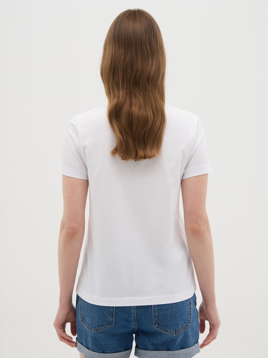 Women's pure cotton white t-shirt regular fit_3