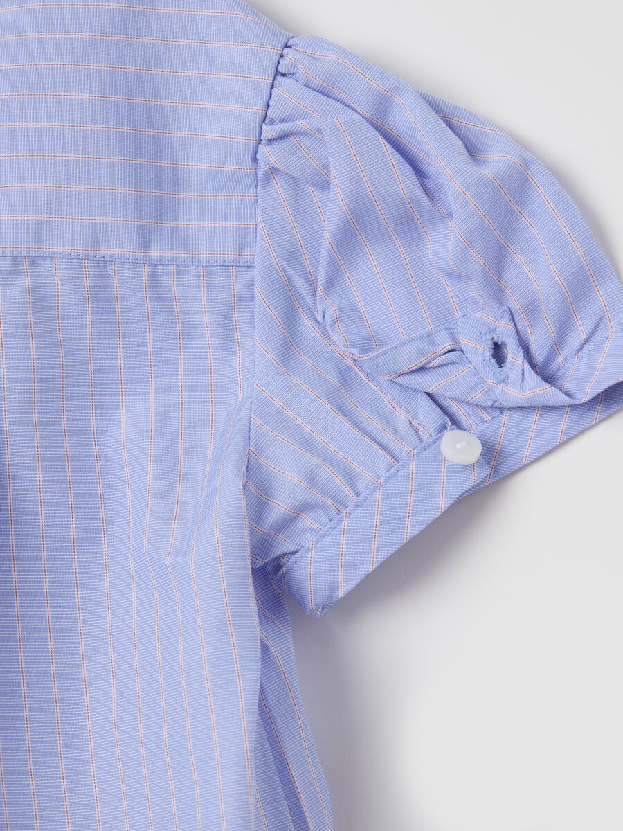 Short-sleeved shirt with striped pattern_3