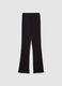 Girls' black stretch cotton flare fit leggings_3