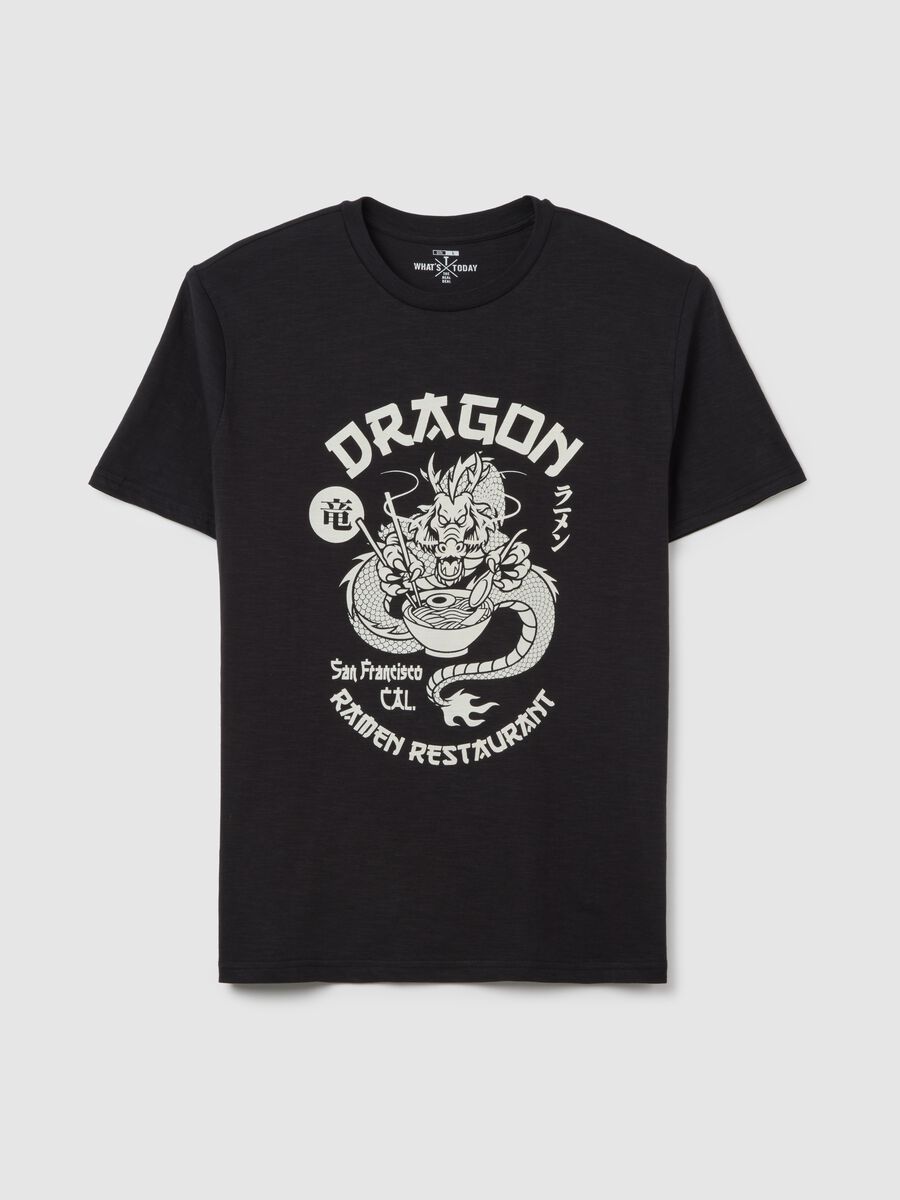 Men's Black Dragon Cotton T-shirt_4