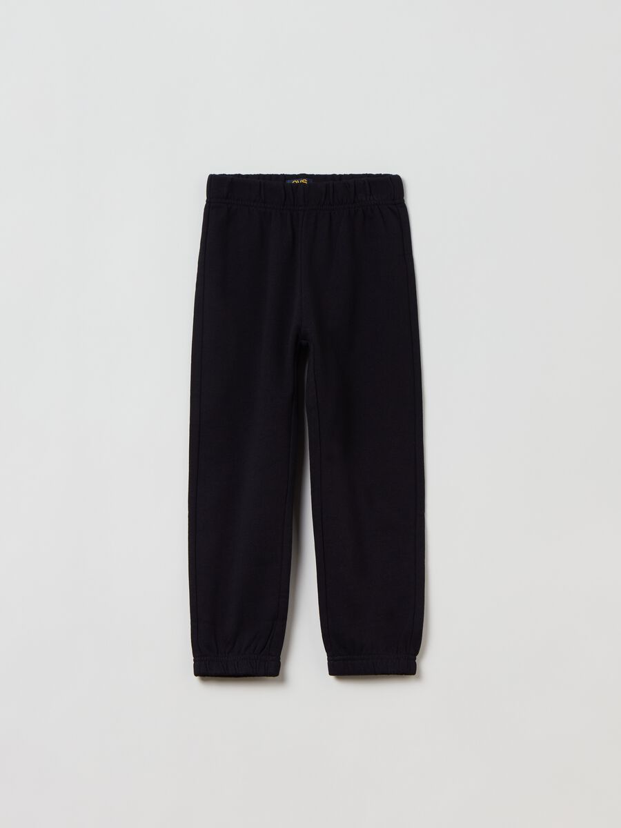 Joggers in felpa con profili elasticati_0