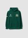 Green cotton-blend hoodie with Celtics print for boys_3