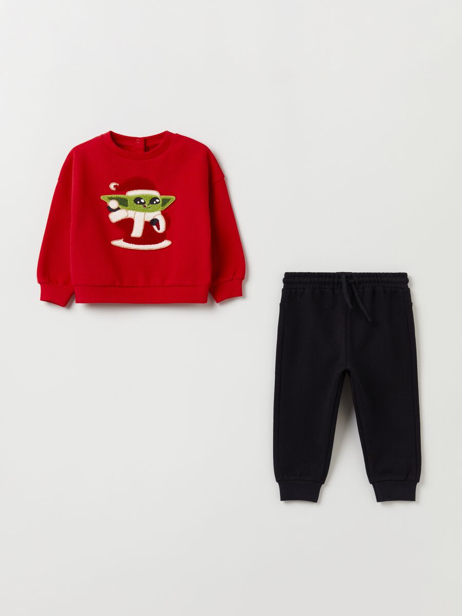 Jogging set con patch natalizia Grogu_0
