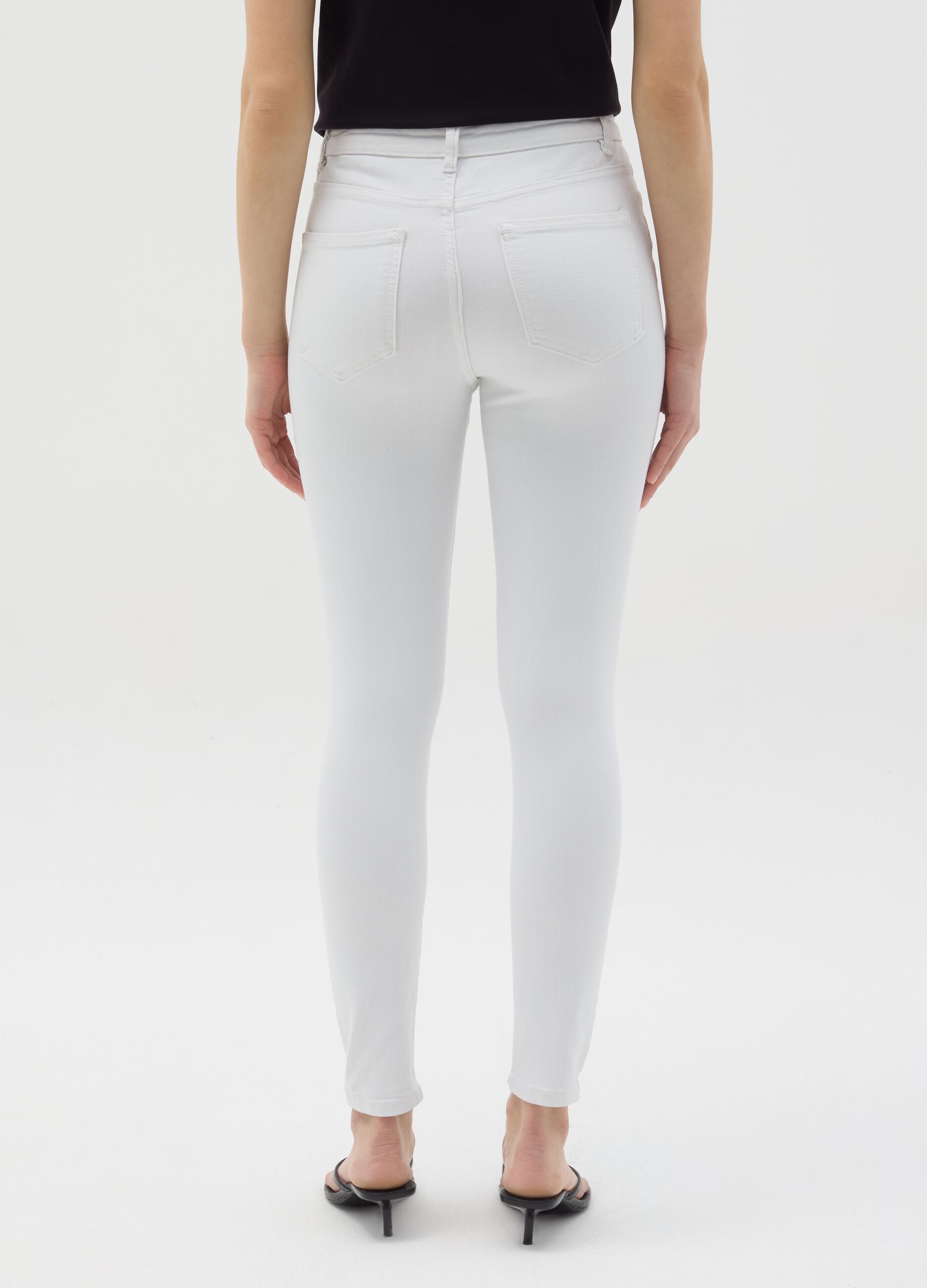 Skinny-fit high rise jeans