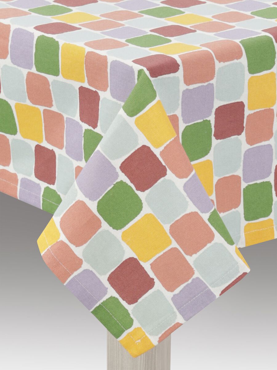 6-Seater tablecloth in multicoloured cotton_2