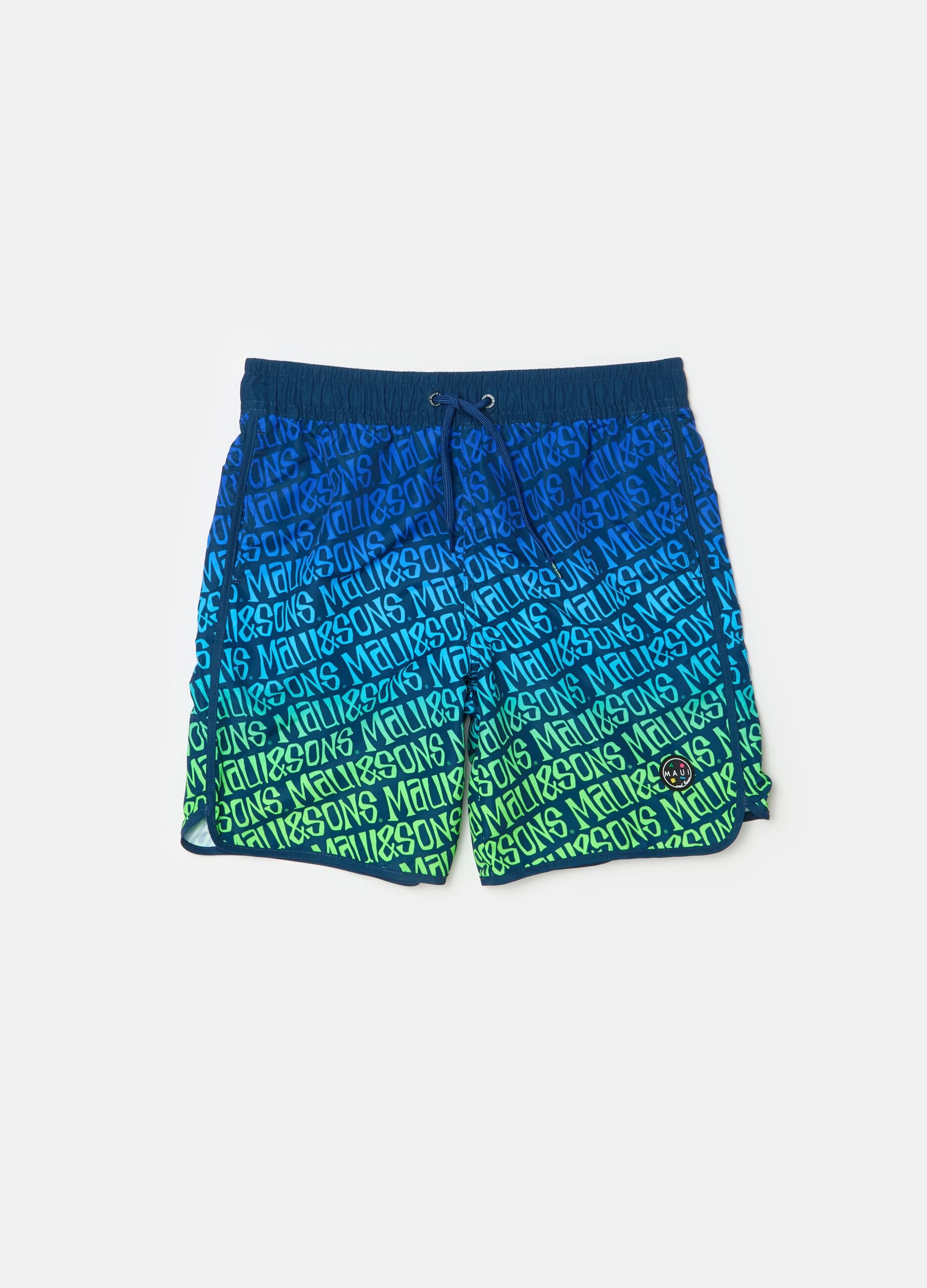 Costume boxer con coulisse e stampa