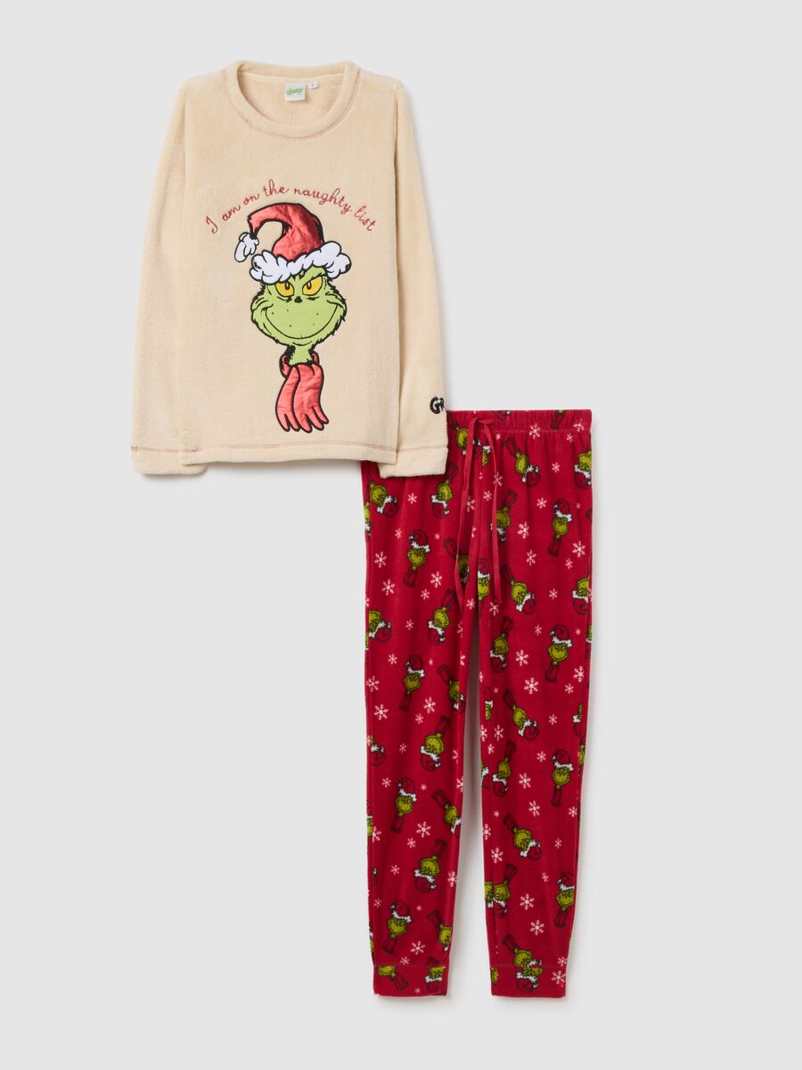 Pigiama multicolor natalizio regular fit con stampa Grinch_4