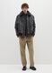 Grey regular fit bomber jacket with zip_0