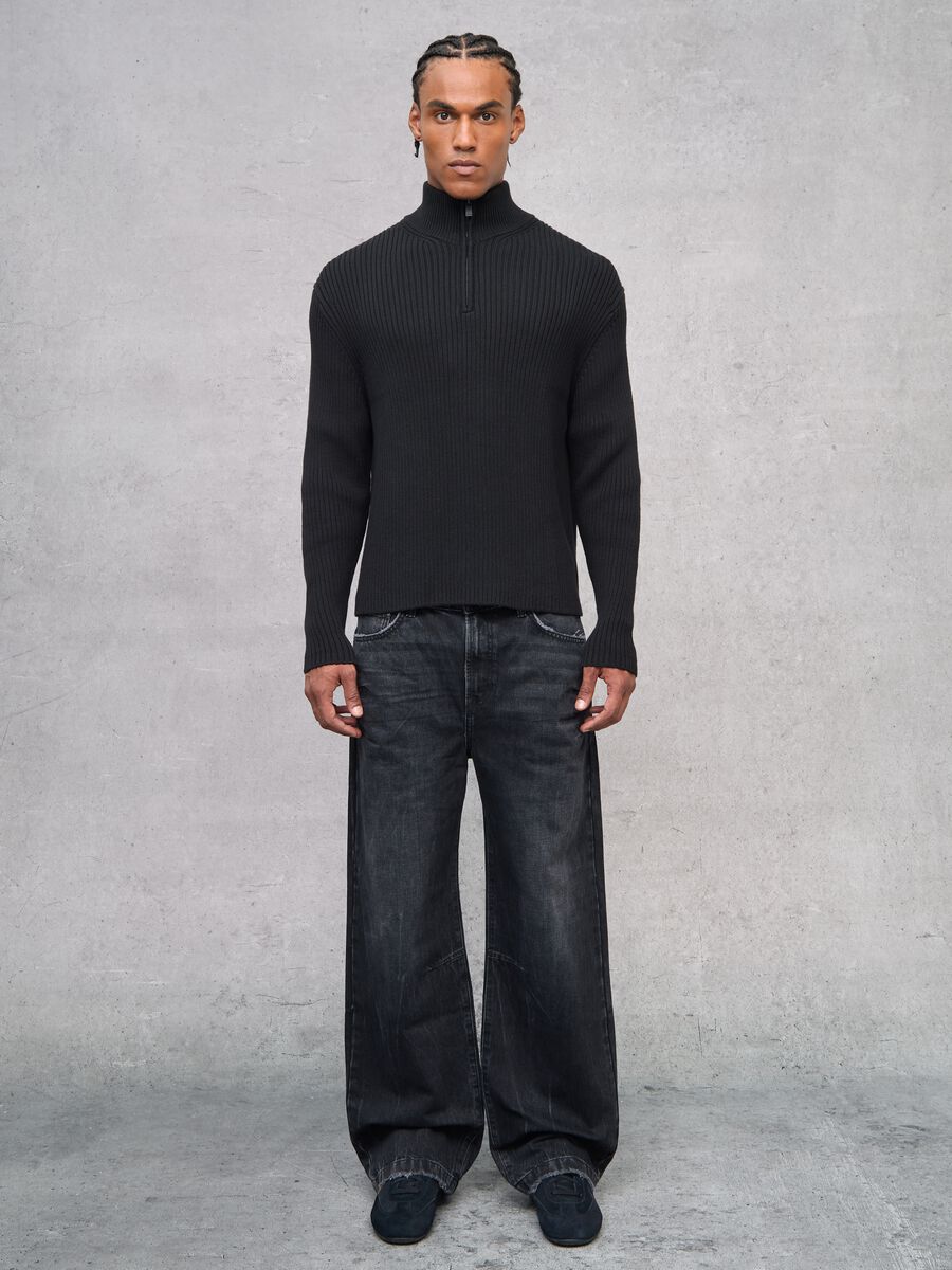 Bootcut Denim Washed Black_0
