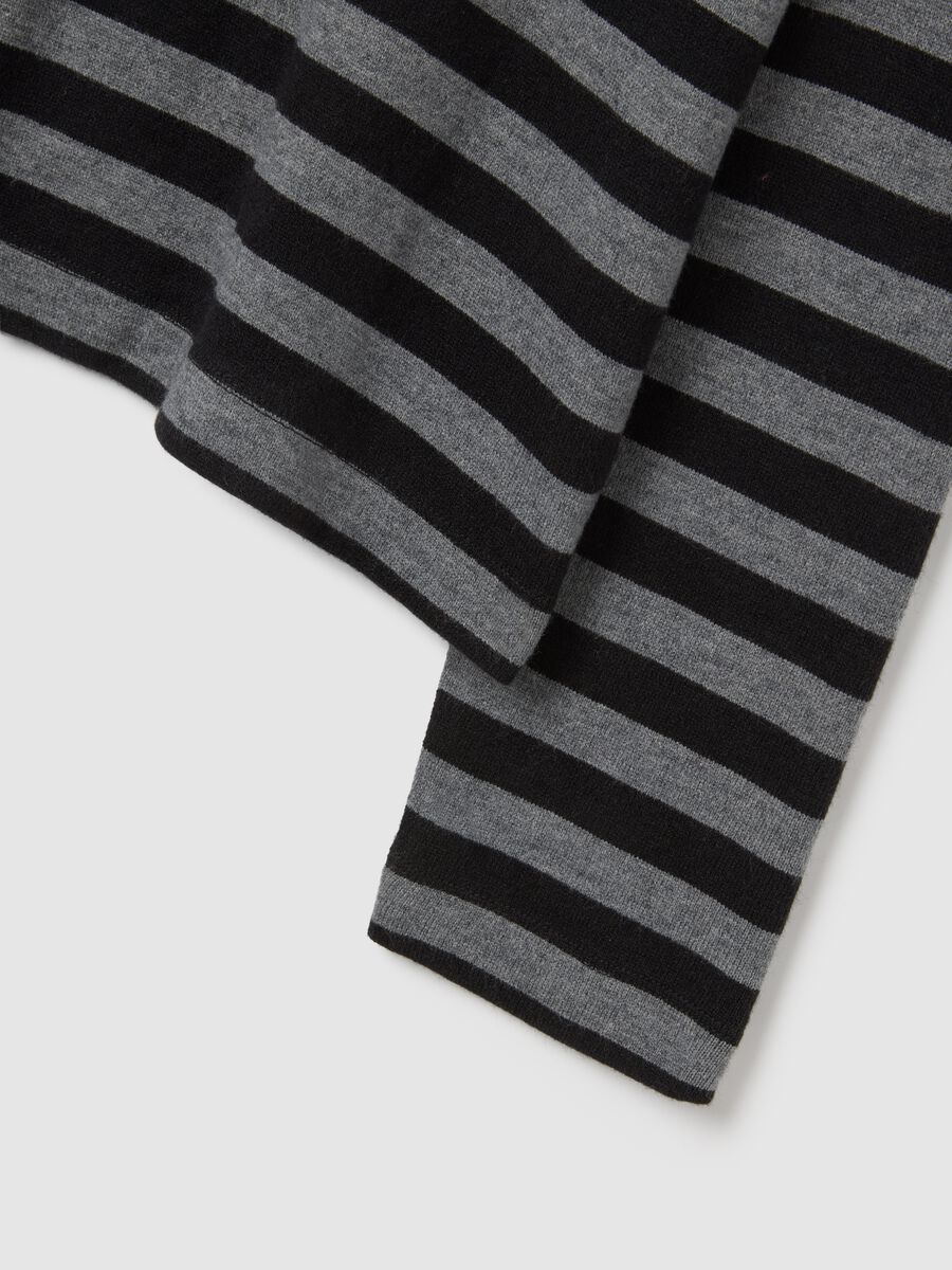 Multicolour striped regular fit sweater_5