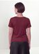 Red satin V-neck blouse in stretch fabric, regular fit_3