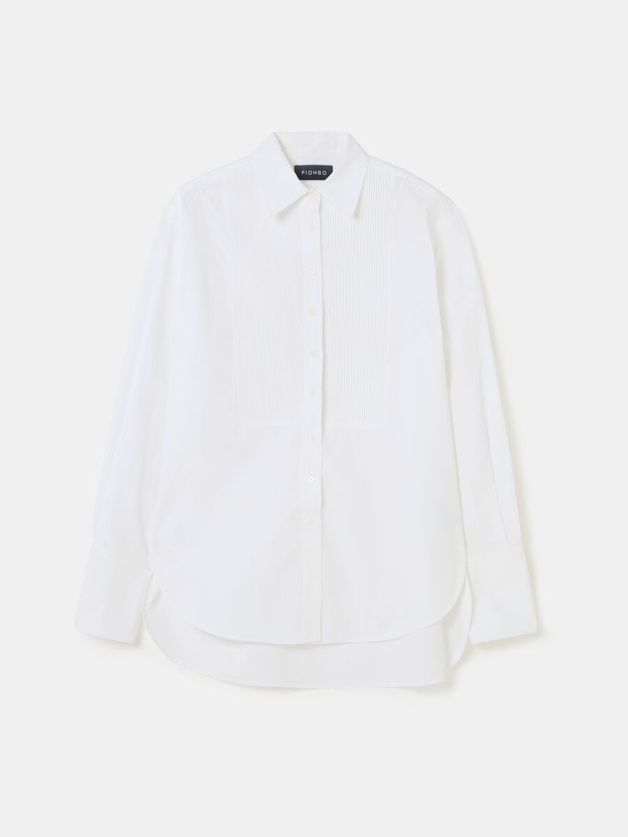 Contemporary shirt with pleated plastron_3