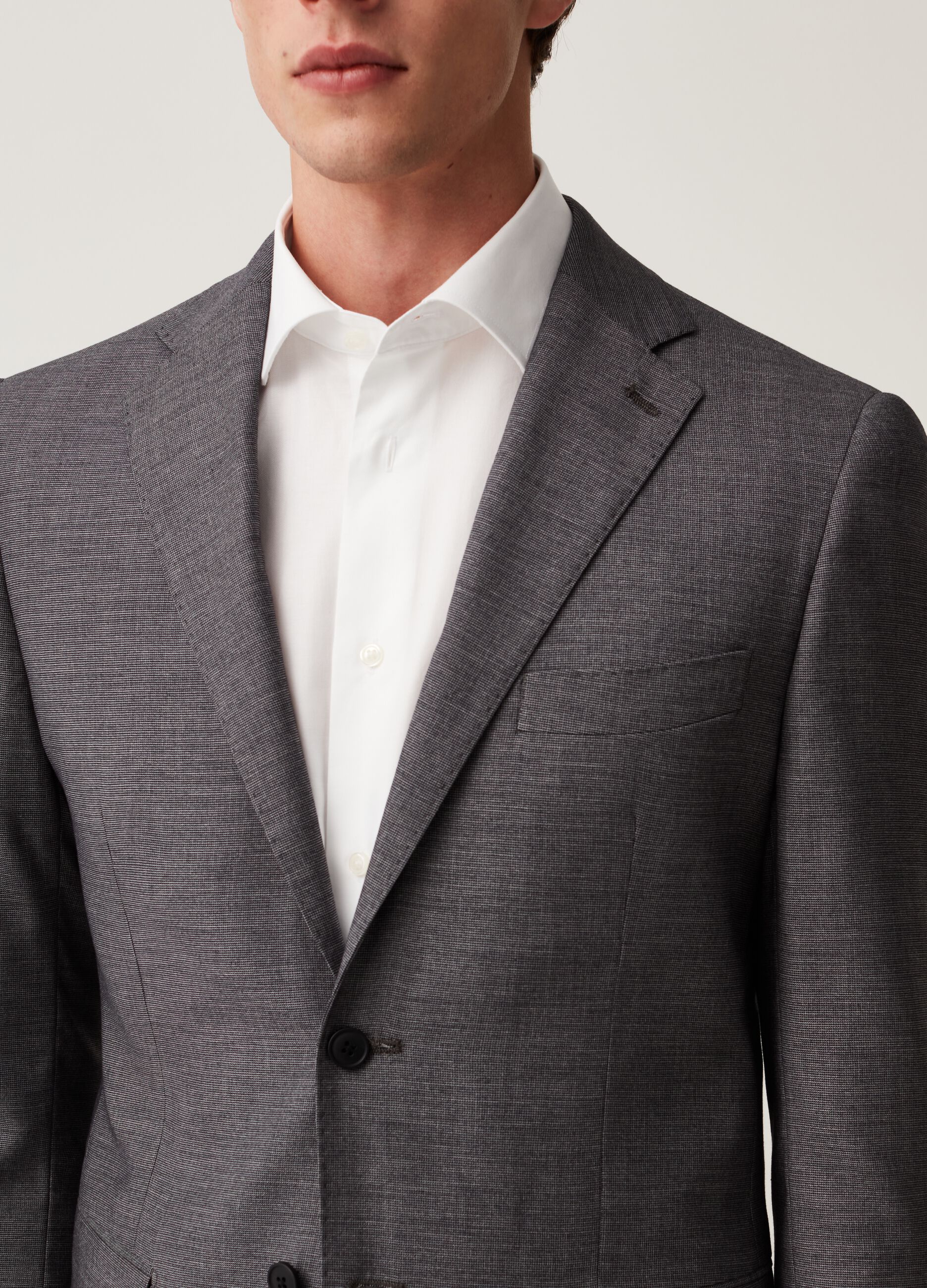 Abito regular fit mélange_3