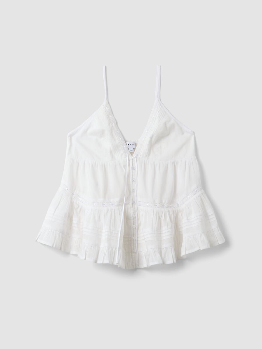 White pure cotton camisole with thin straps_5