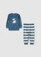 Velour pyjamas with polar bear embroidery_0