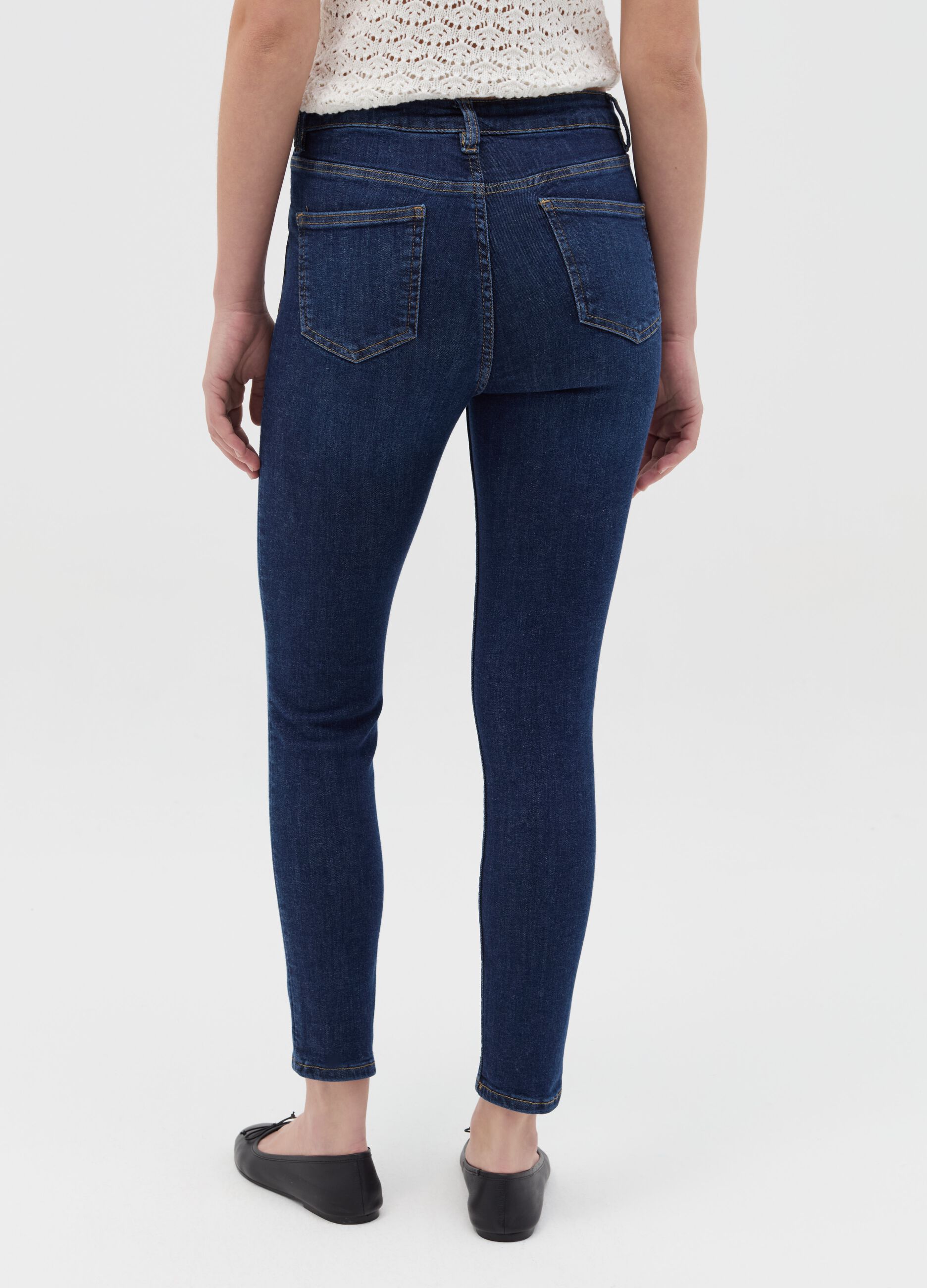 Cropped skinny-fit jeans
