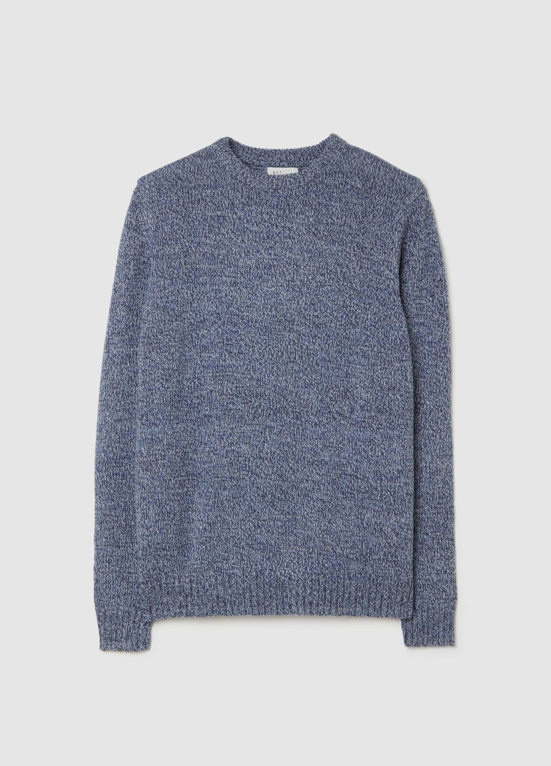 Blue Acrylic and Wool Sweater