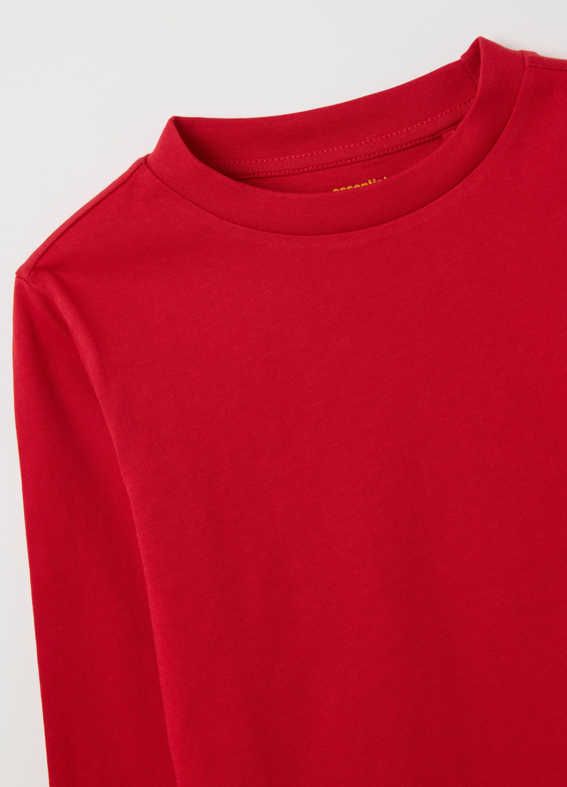 Children's Pure Cotton Red T-shirt Regular Fit
