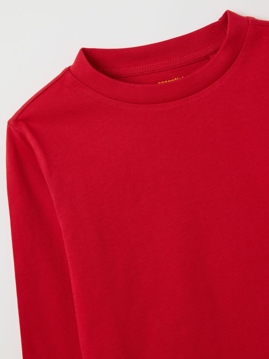 Children's Pure Cotton Red T-shirt Regular Fit_2