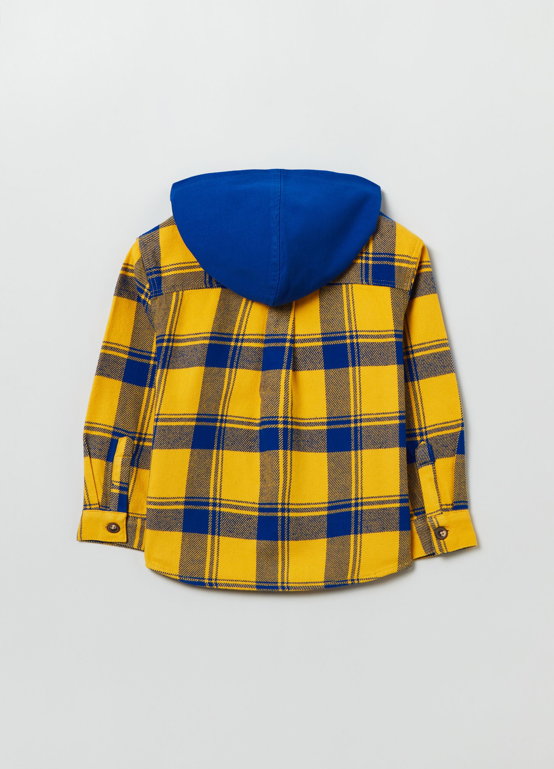 Shacket a quadri con cappuccio_1