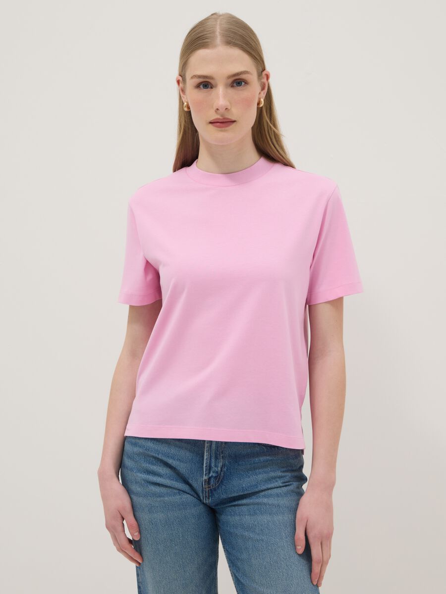 T-shirt in puro cotone rosa regular fit_1