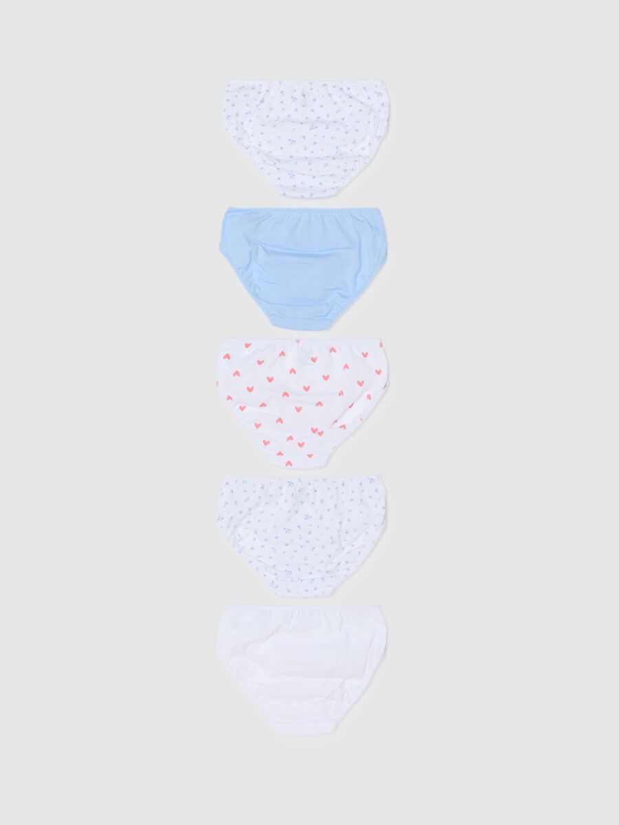 Multipack of multicolour girl's briefs in pure cotton regular fit_1