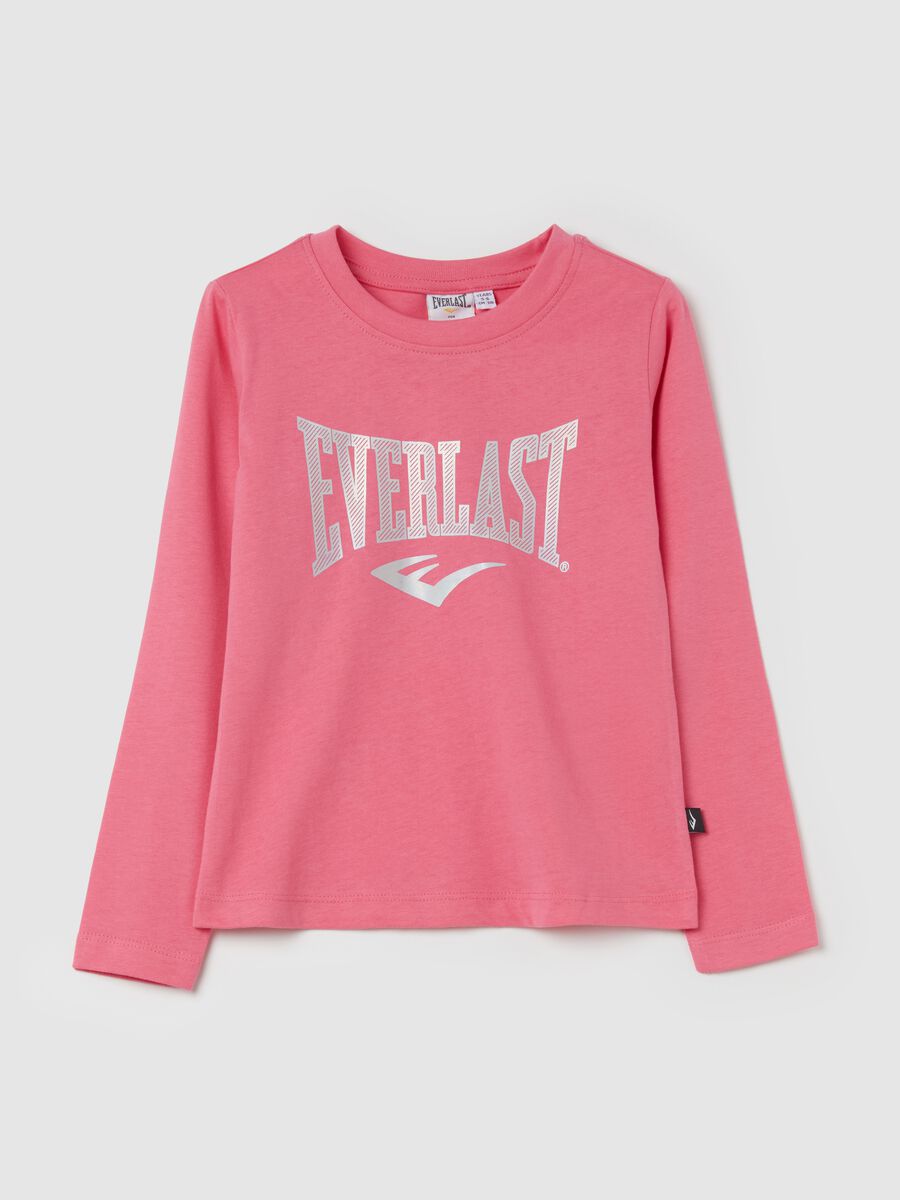 Long-sleeved T-shirt with logo foil print_0