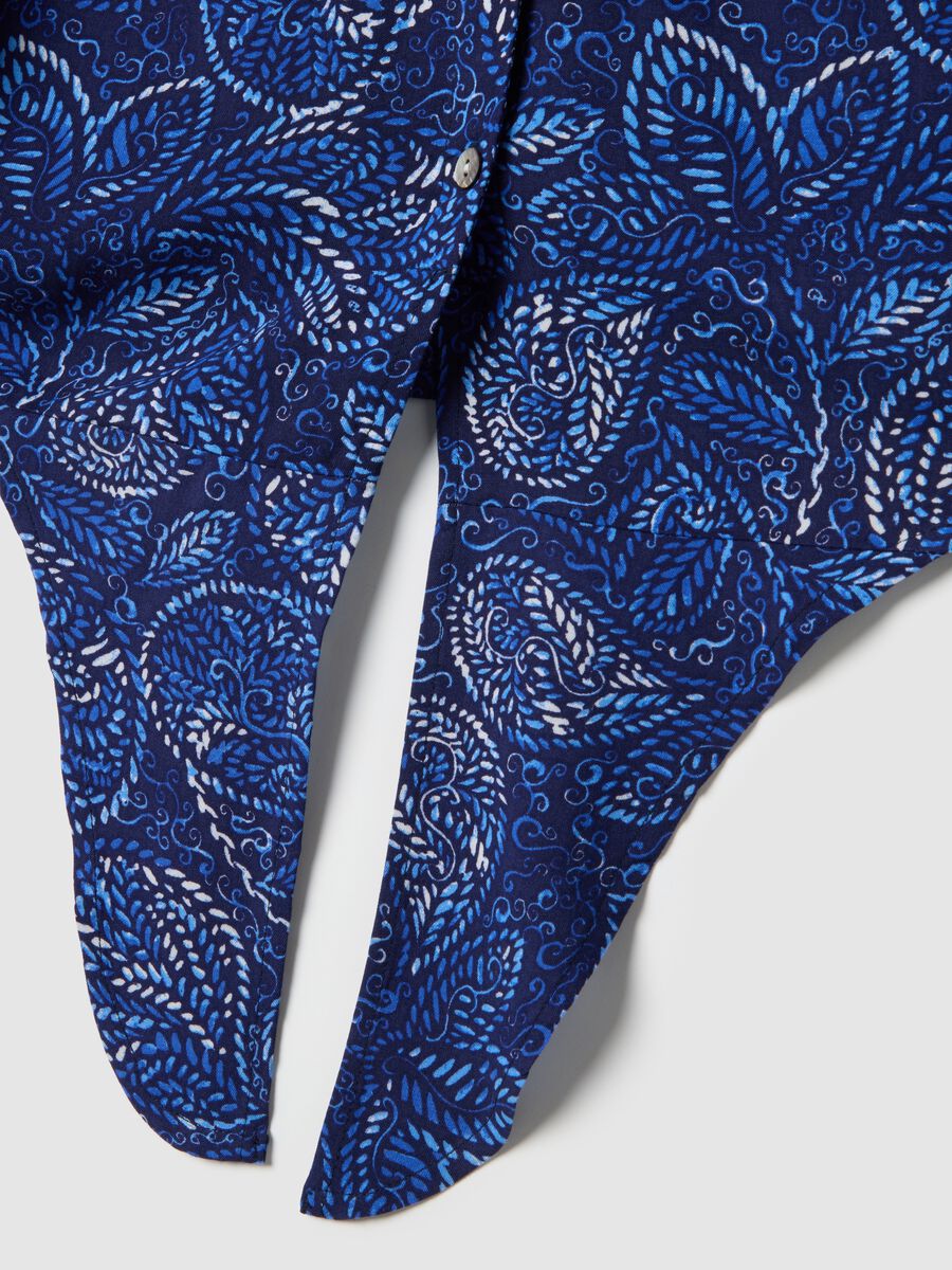 Multicolour pure viscose shirt with regular fit and pattern_5