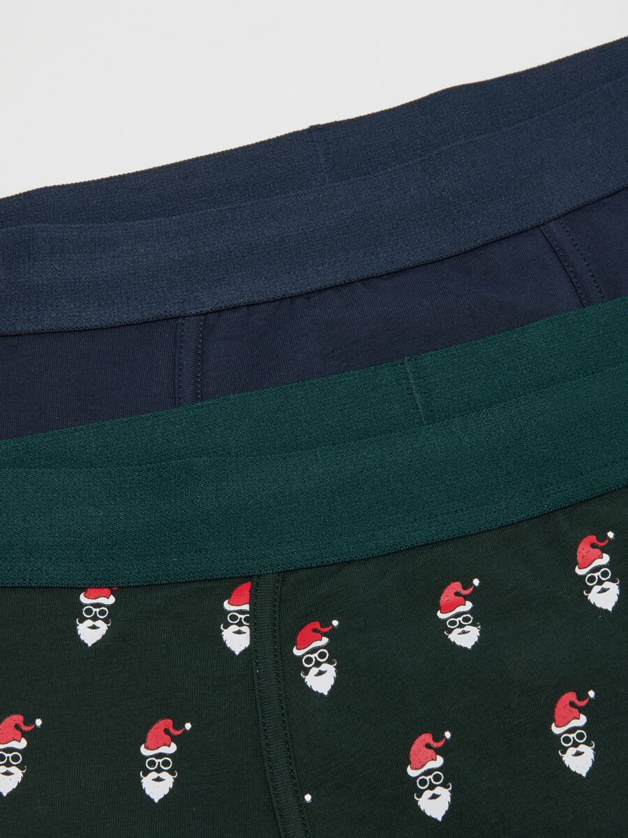 Multicolour Christmas boxer twin pack in stretch cotton regular fit_1