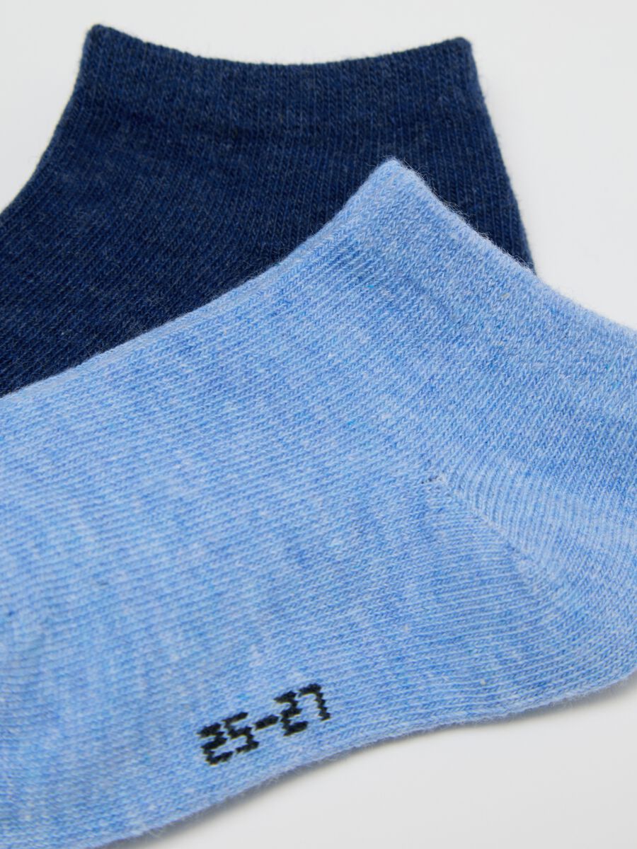 Five-pair pack white and blue stretch shoe liners_1