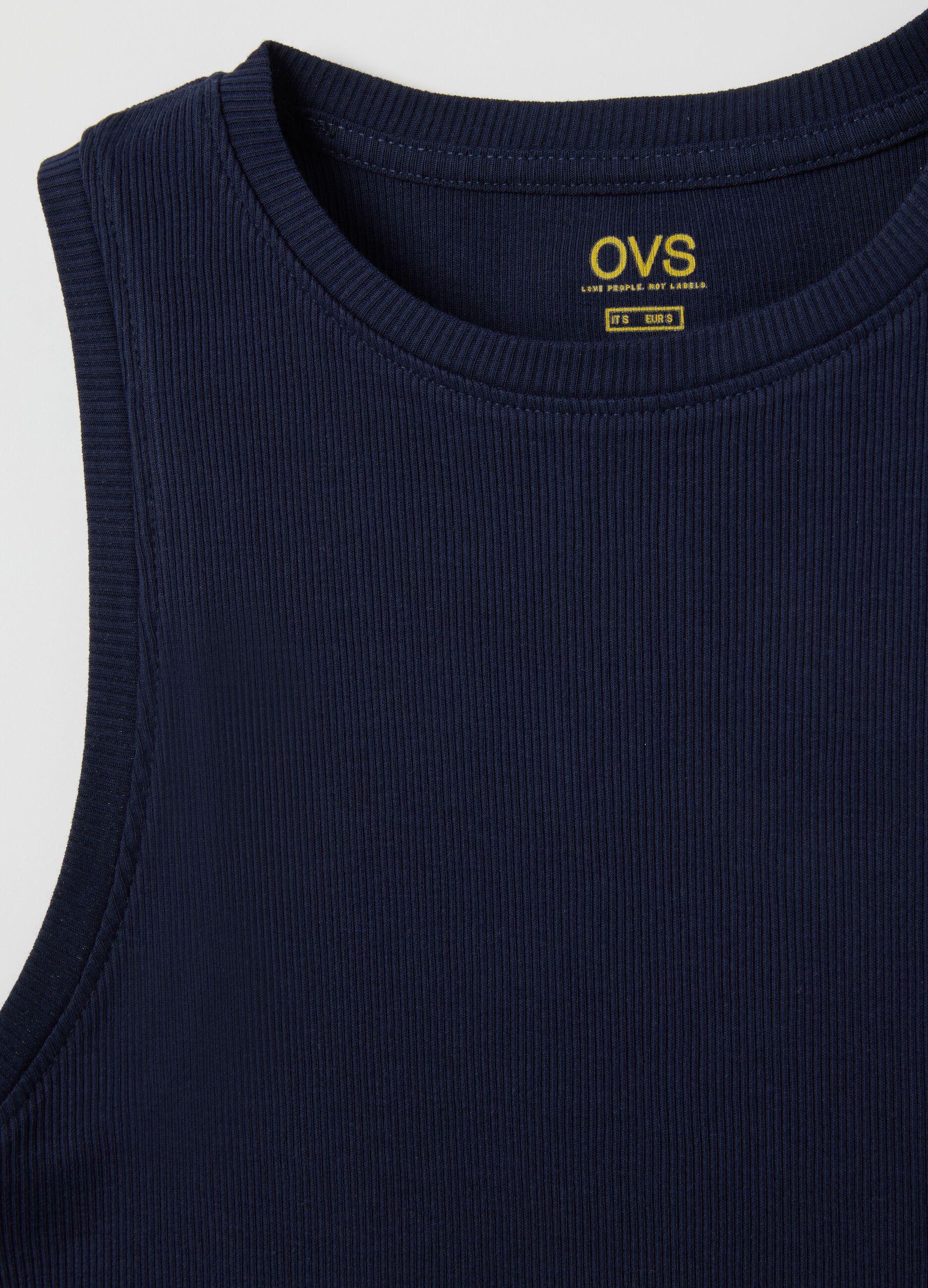 Women's Pure Cotton Blue Tank Top