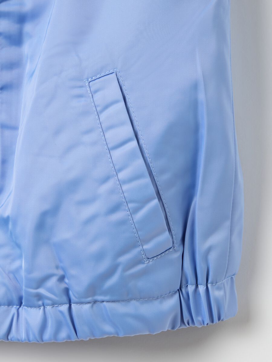 Gilet with hood and Stitch patch_3