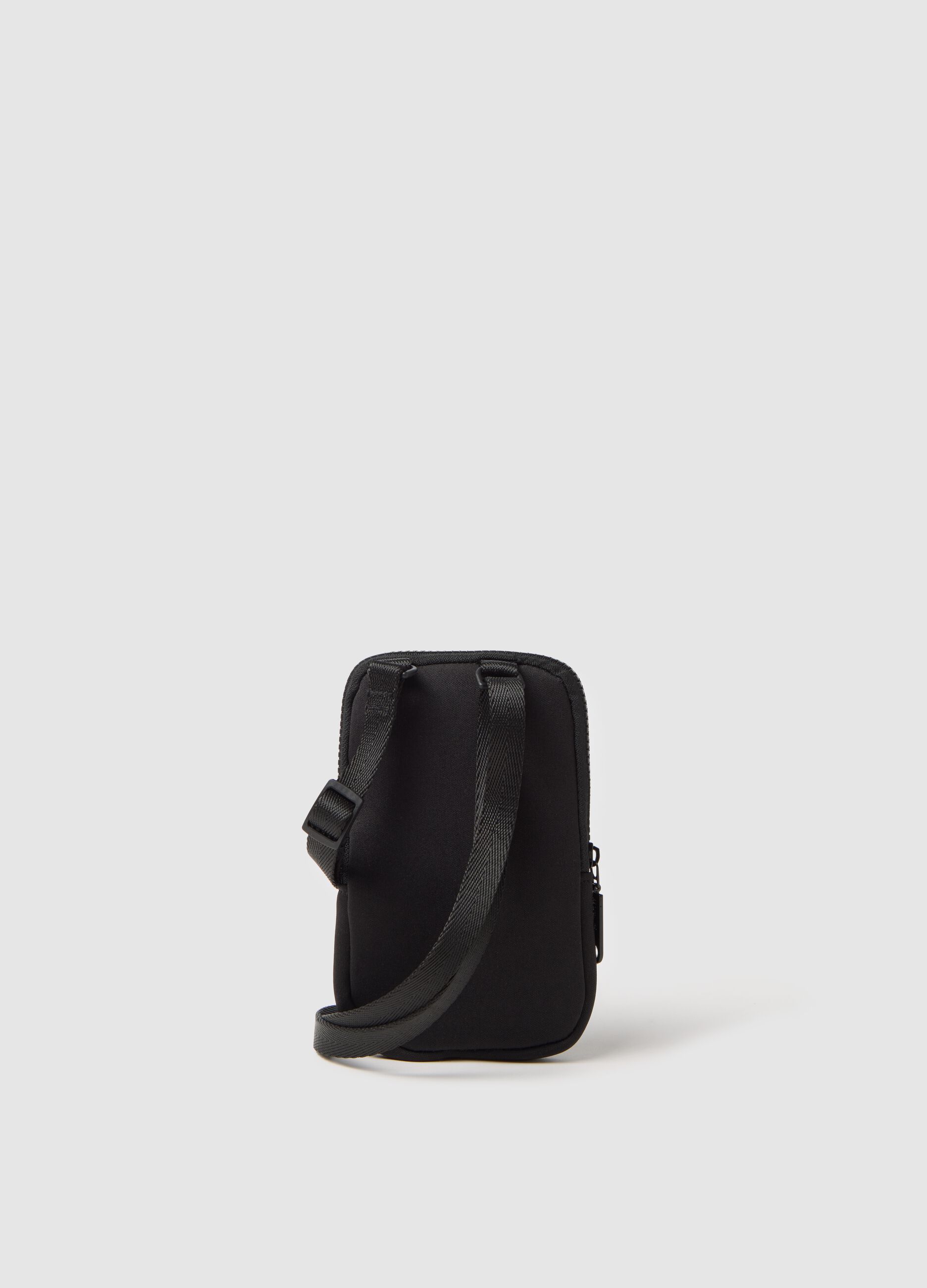 Borsa da uomo in nero con chiusura a zip