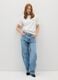 White pure cotton T-shirt relaxed fit with emblem_1
