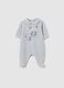 Grey newborn cotton blend romper_0